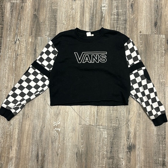 Vans sweat shirt women’s Large crop top. USED - Picture 1 of 3